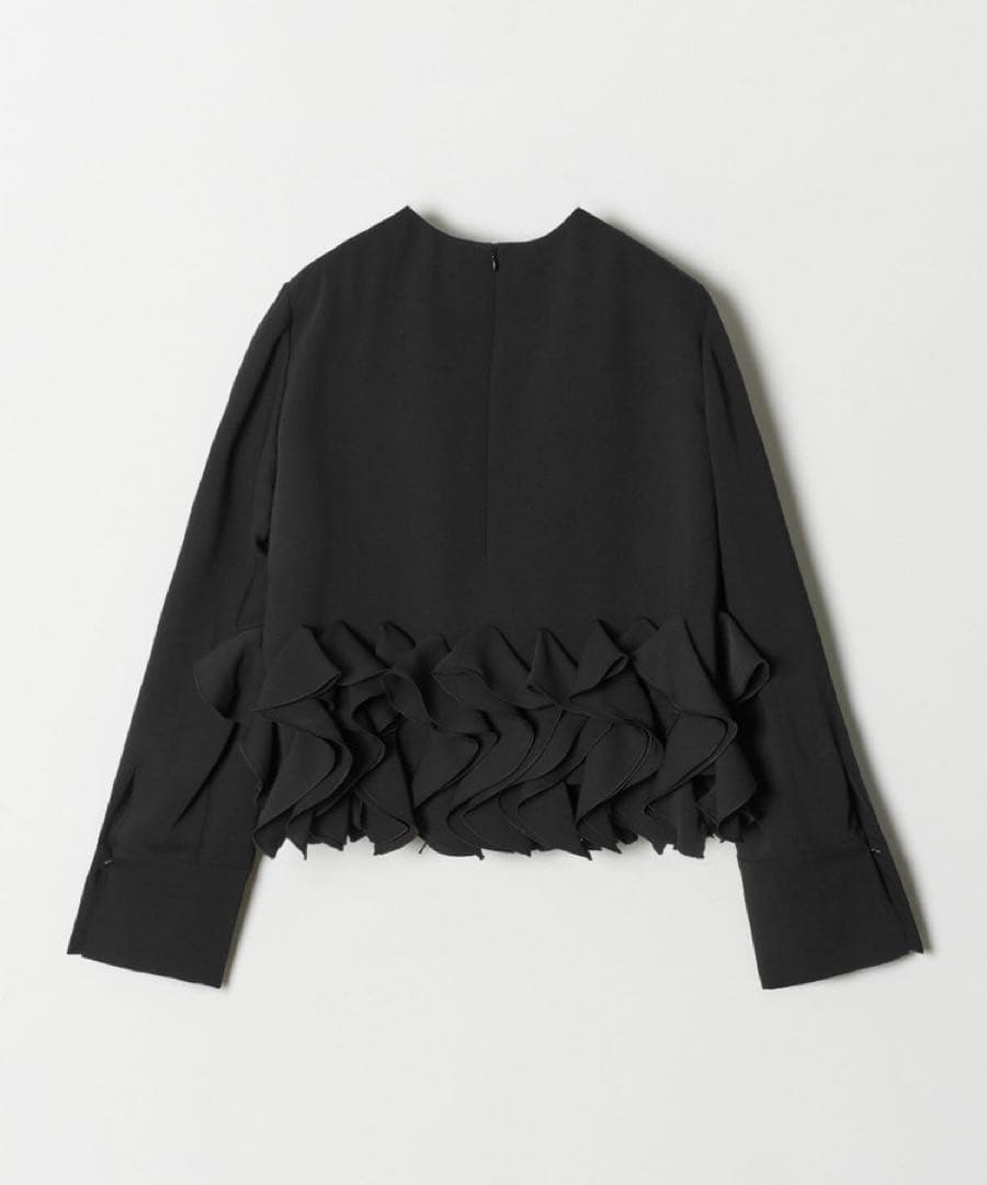 ルルウィルビー　ラッフルコサージュブラウス　ブラック　アルアバイル