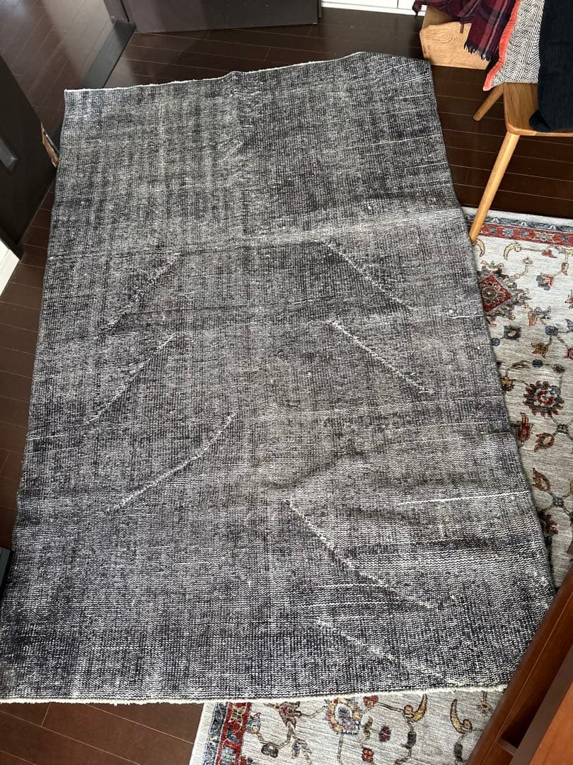 1970年代ビンテージトルコラグ グレー