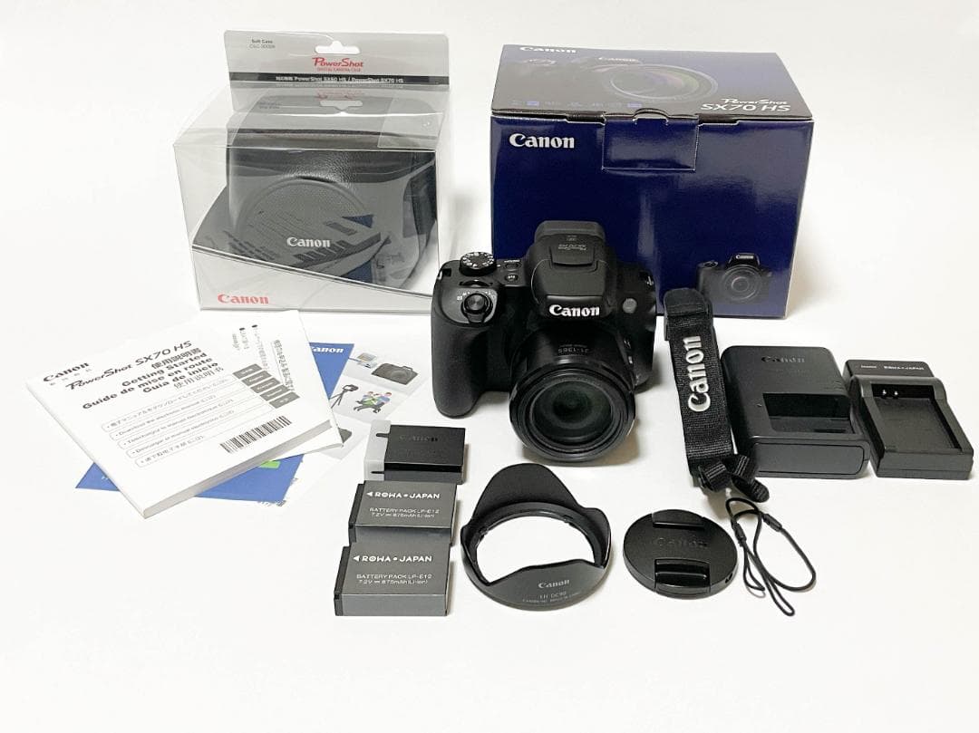 Canon キヤノン PowerShot SX70HS ケース レンズフード付き