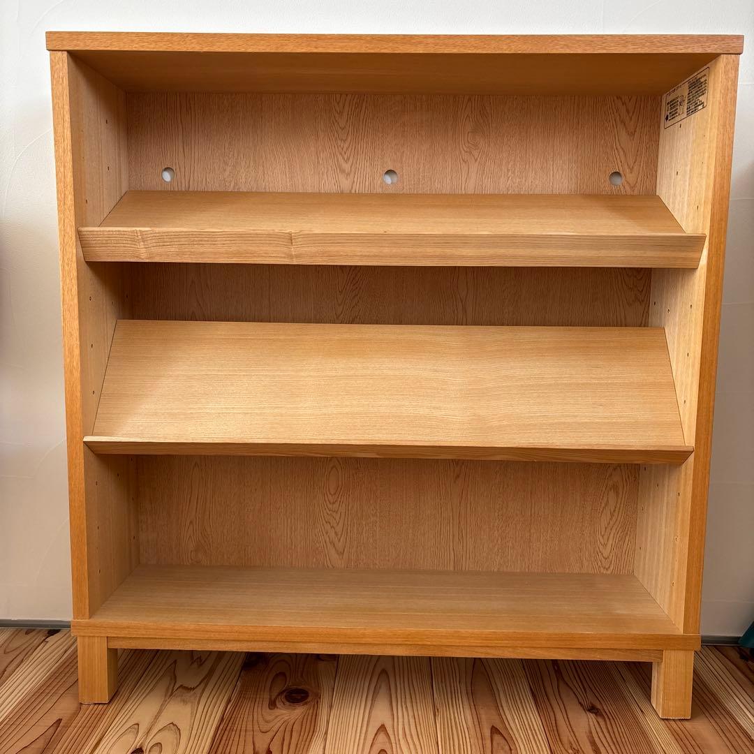 無印良品　本棚　薄型　木製収納　ロータイプ(販売終了品)