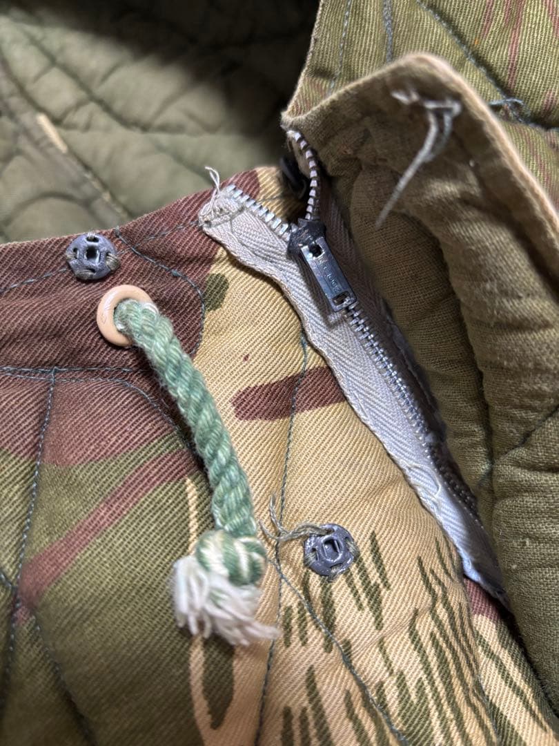 60s パキスタン軍　ブラッシュストロークカモ パーカー　キルティング　軍パン