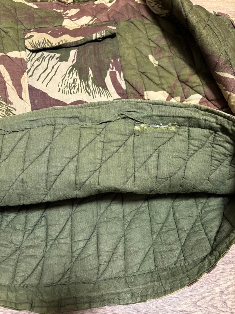 60s パキスタン軍　ブラッシュストロークカモ パーカー　キルティング　軍パン