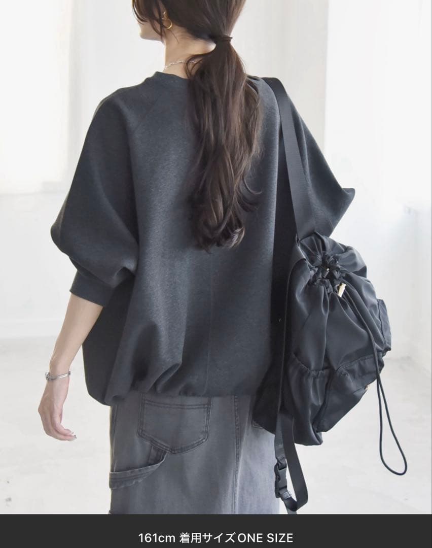 タイムセール♡新品✨quarancielポンチドロストルーズプルオーバー