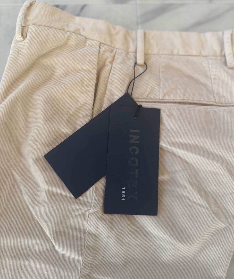 【新品未使用】INCOTEX コーデュロイテーパードパンツ 44