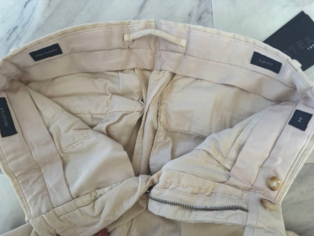 【新品未使用】INCOTEX コーデュロイテーパードパンツ 44