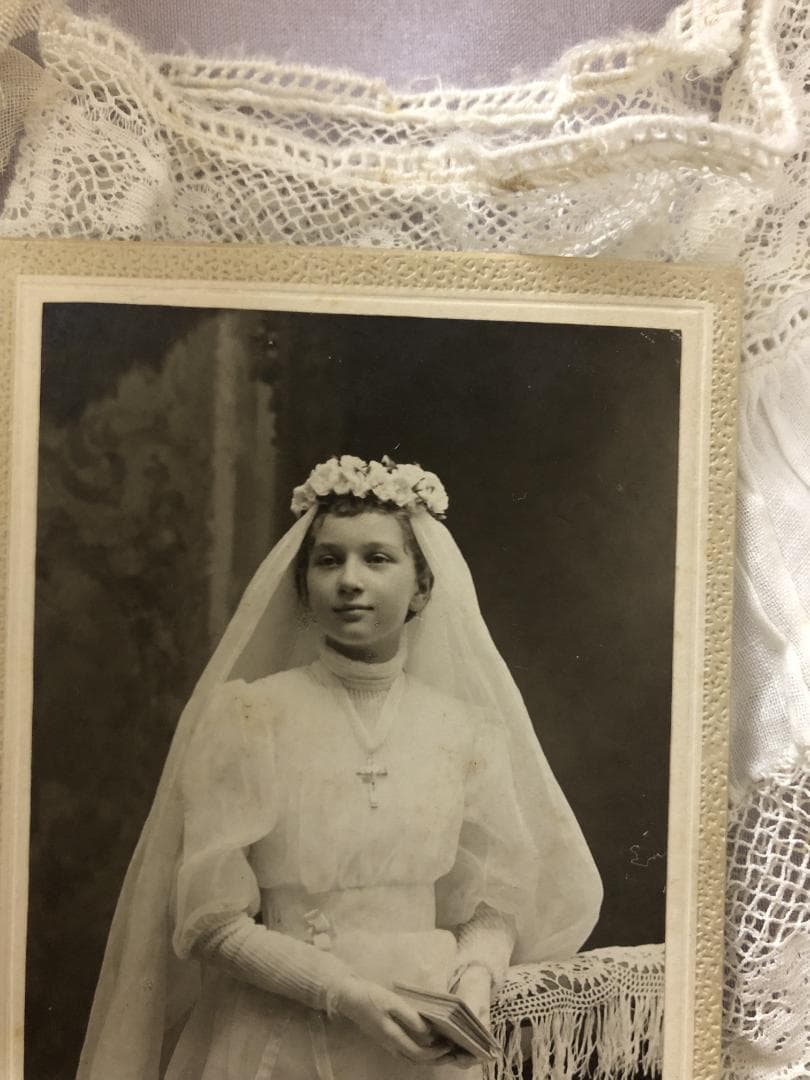 フランスアンティーク　コミュニオン　カルト・ド・ヴィジット