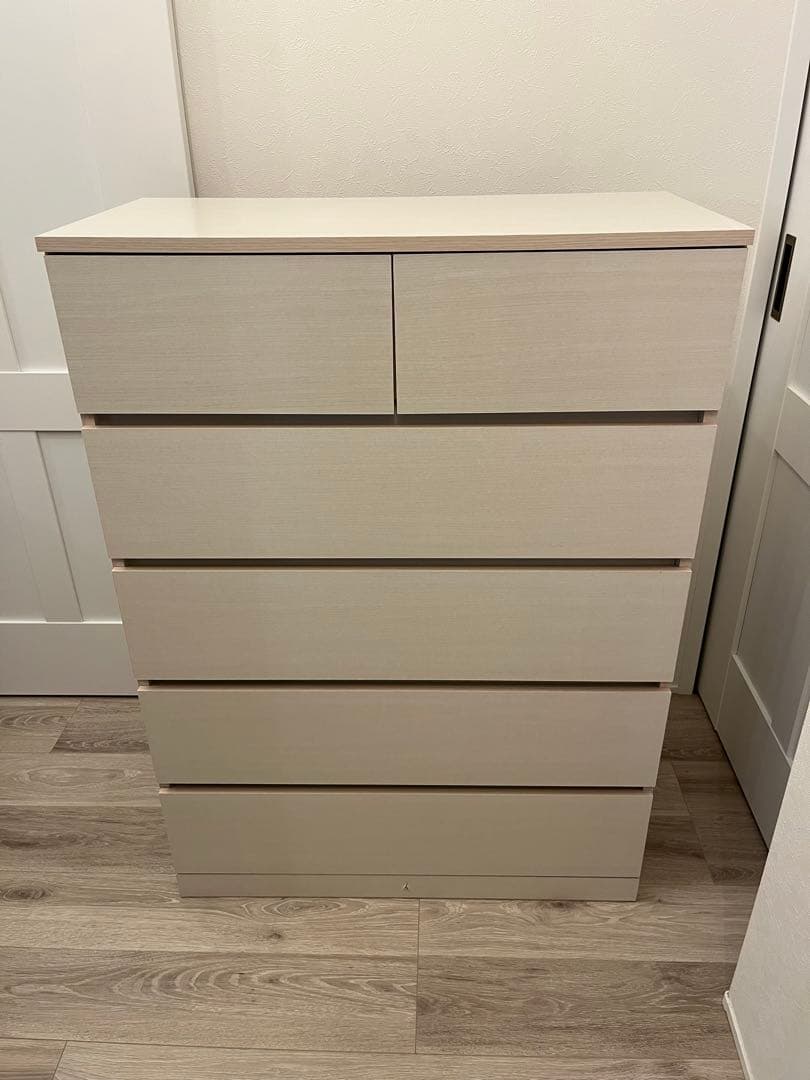 アイリスオーヤマ　ホワイト 5段チェスト