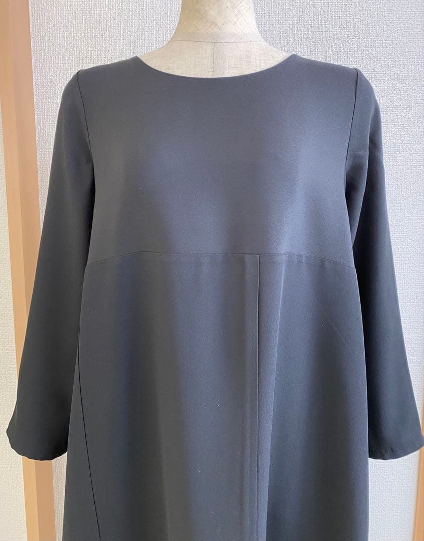 留袖ワンピース　留袖ドレス　着物リメイクロングワンピース　ハンドメイド　黒留袖