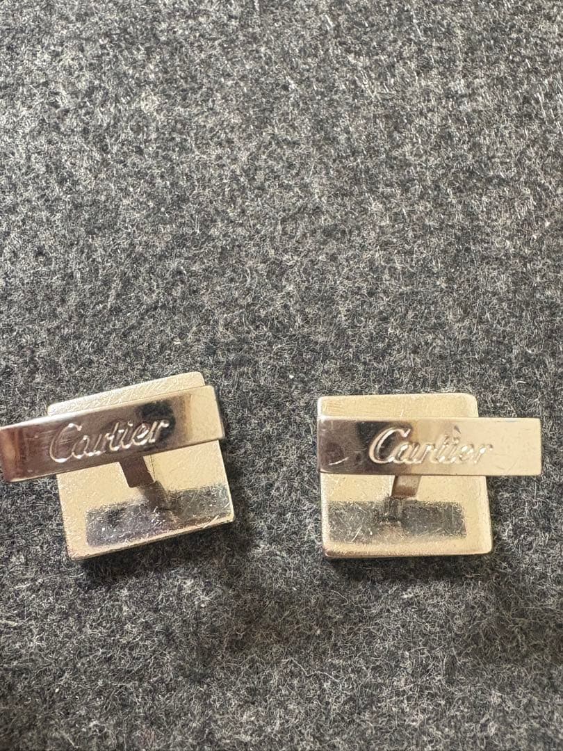 CARTIER カルティエ カフス ロゴ SV925 シルバー