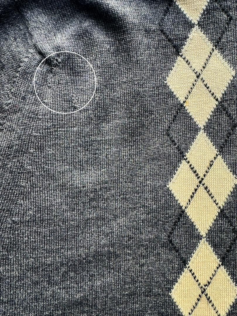 JOHN SMEDLEY Y2K アーガイル タートルネックニット 旧タグ M