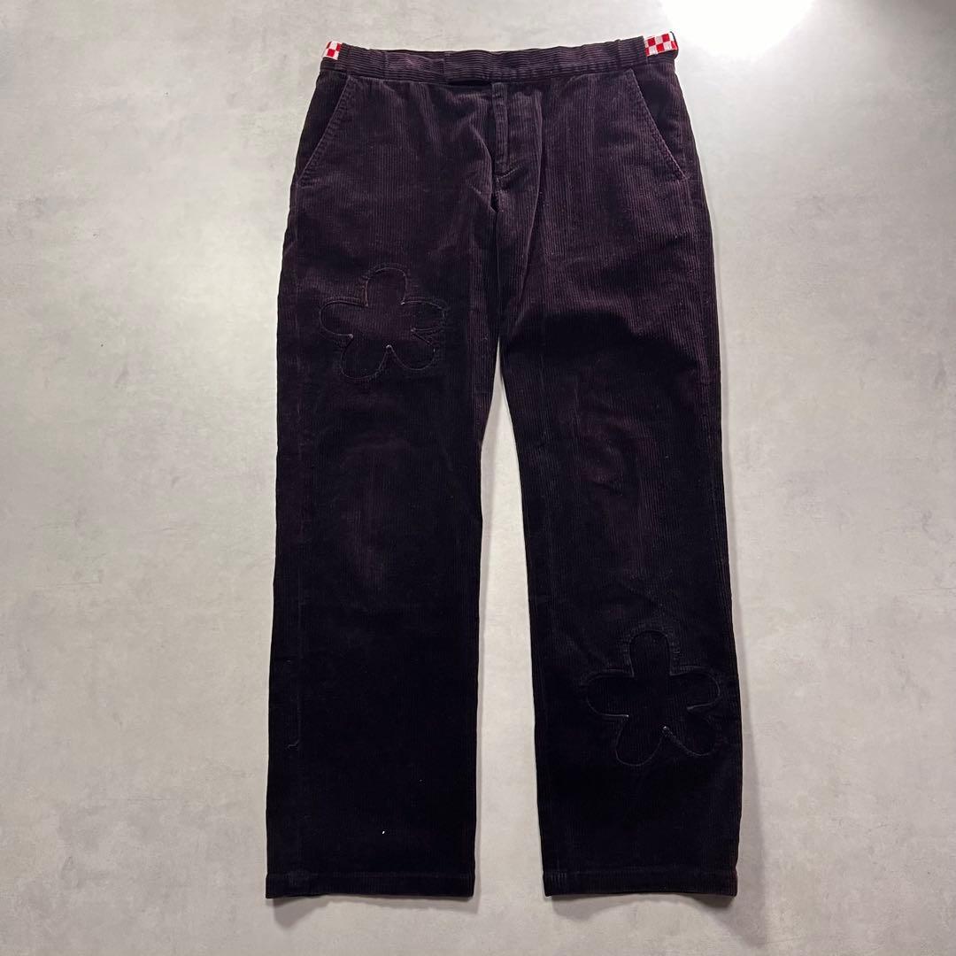 ◎01AW UNDERCOVER D.A.V.F期 コーデュロイパンツ 花パッチ