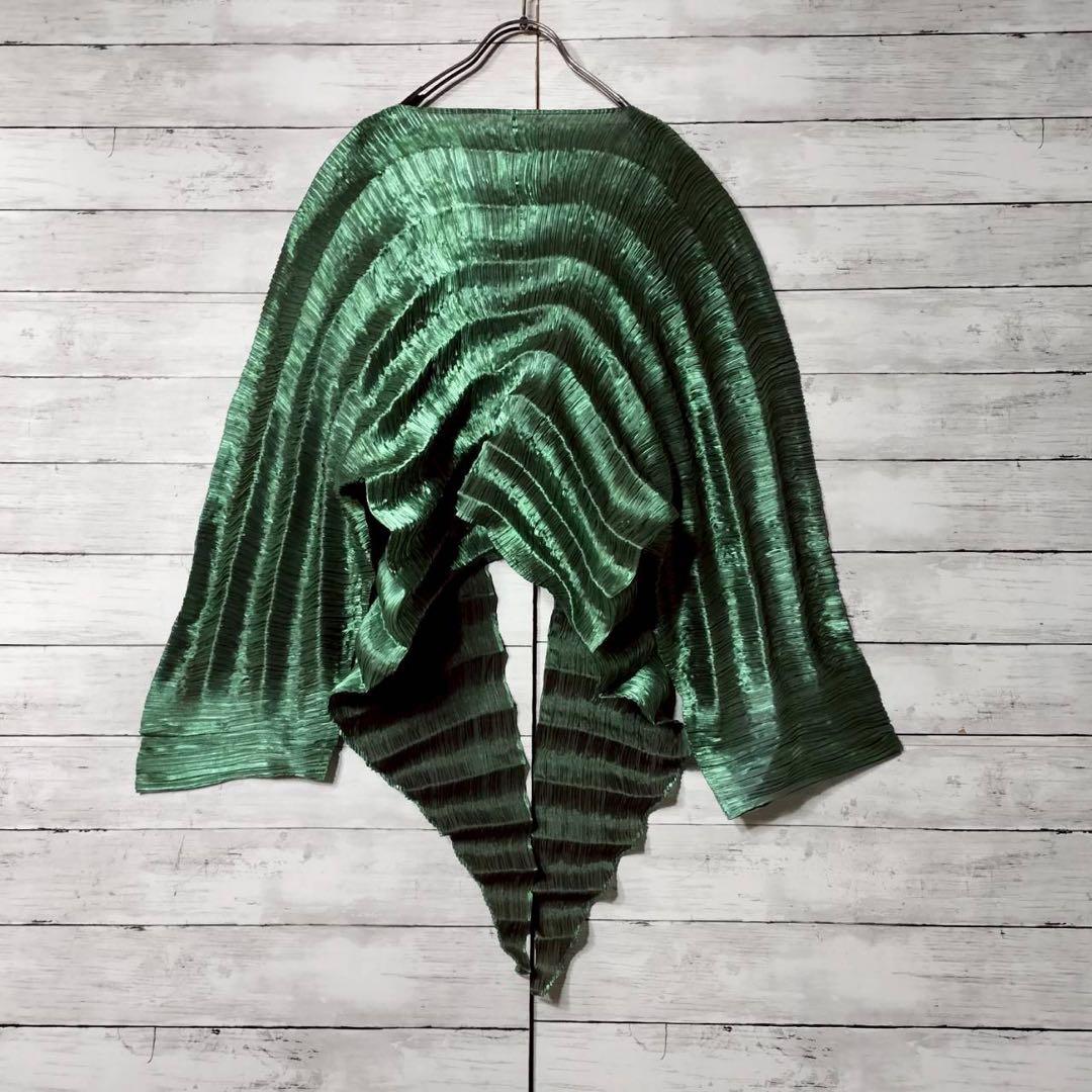 イッセイミヤケ プリーツプリーズ 光沢カーディガン ボレロ ドレス カラーレス