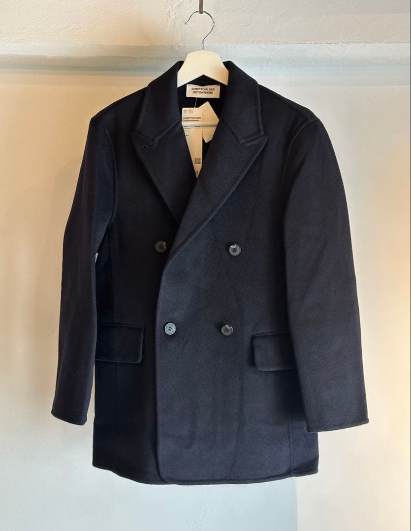 【新品】ユニクロ ダブルフェイスジャケット ネイビー S コントワーデ コトニエ
