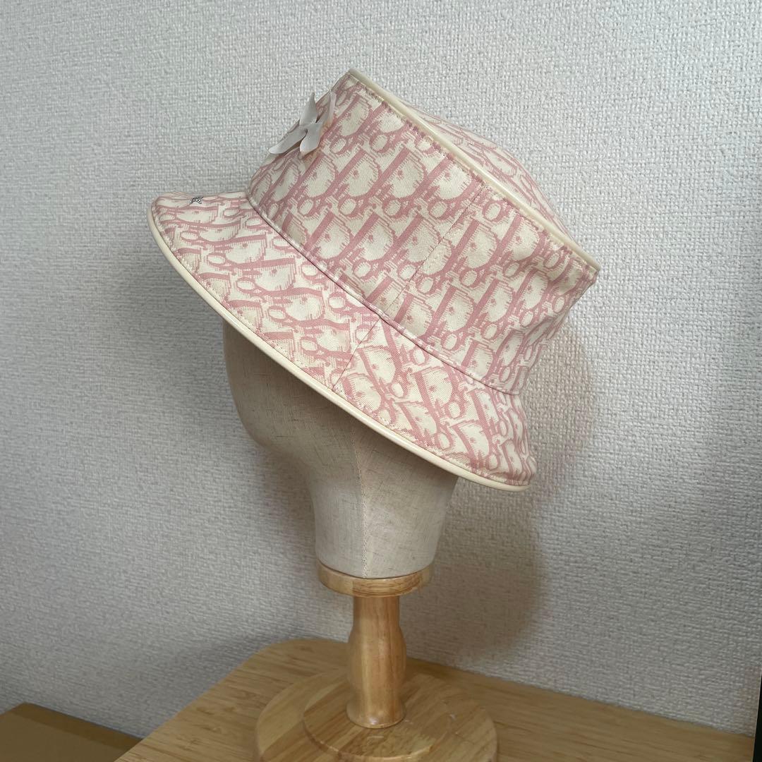 Dior ピンク　トロッター柄　バケツハット　サイズ58