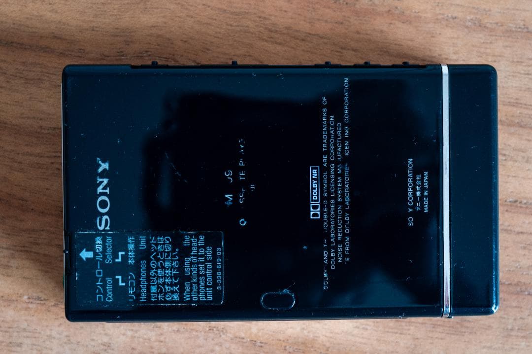 SONY WALKMAN WM-109 ブラック 電池ボックス付 整備品 OH