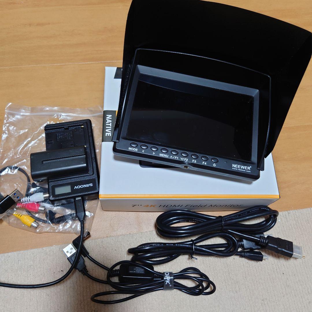 Neewer F100 7インチ カメラモニター BAT＆充電器＆シェード付