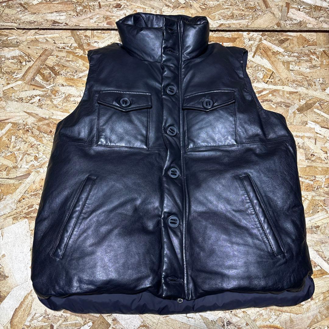 AVIREX ラムレザー　ダウンベスト　2XL 美品
