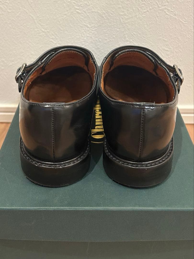 2/3最終値下げchurch'sモンクシューズ ガラス ブラック 黒　ローファー