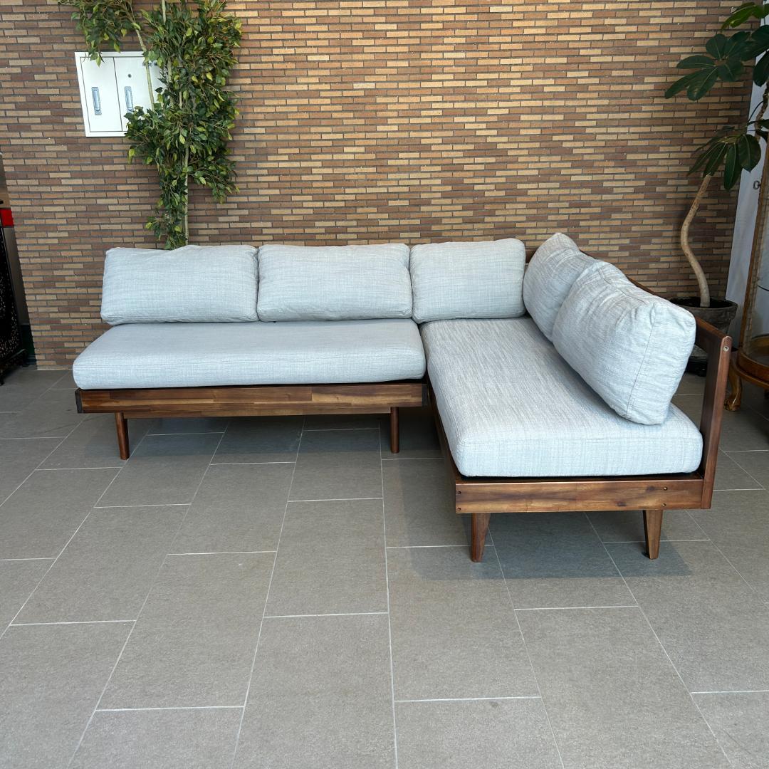 ２個口のa 美品 ♥ unico　ウニコ　コーナーソファー ベンチセット