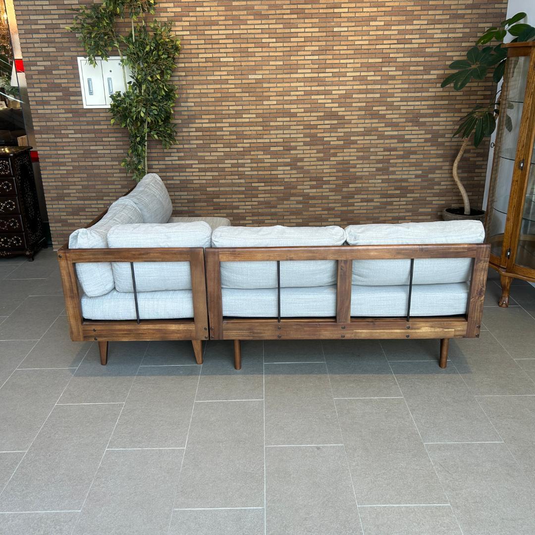 ２個口のa 美品 ♥ unico　ウニコ　コーナーソファー ベンチセット