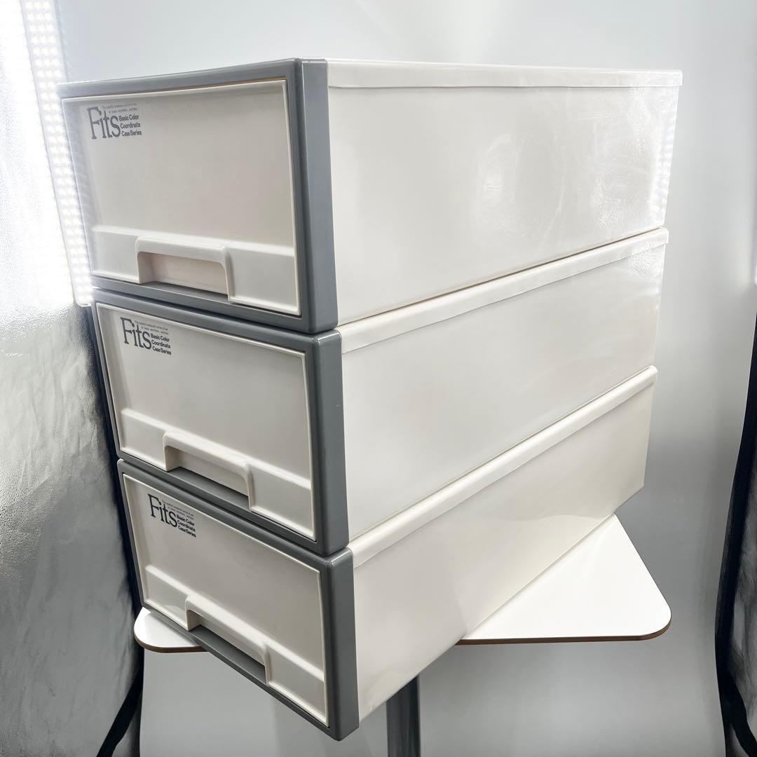 フィッツケース 押入れ収納 幅39×奥行74×高さ30 日本製 3個セット