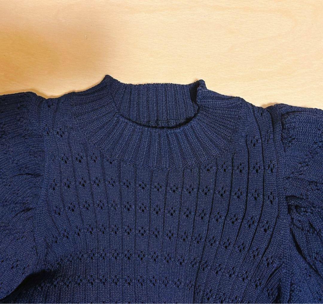 seventenセブンテン ボリュームスリーブニットドレス