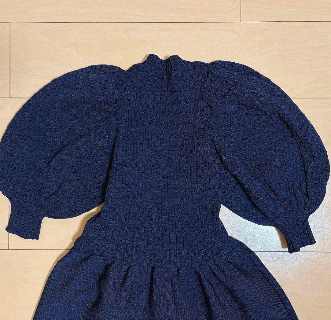 seventenセブンテン ボリュームスリーブニットドレス