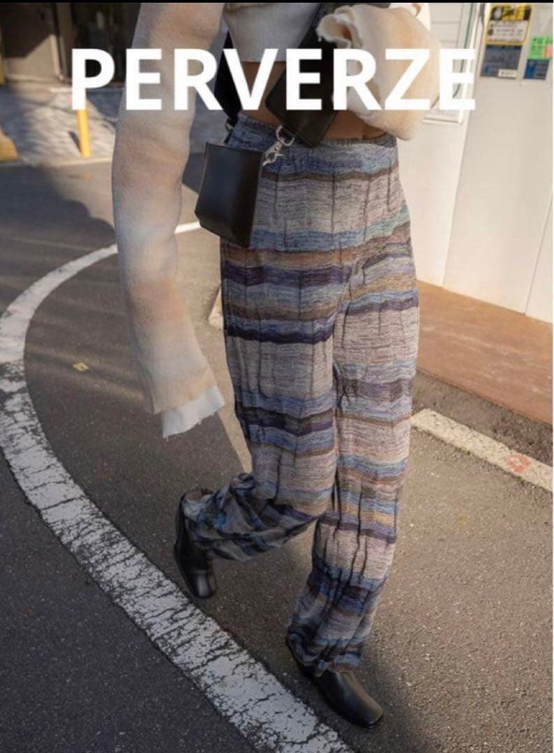 パンツ perverze wave border pants
