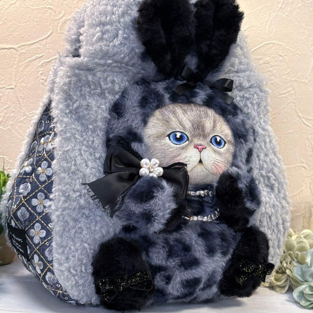 ト*助様 コヤンイサムチョン♡新作インド刺繍×豹柄ルミちゃんの変形ラウンドトート