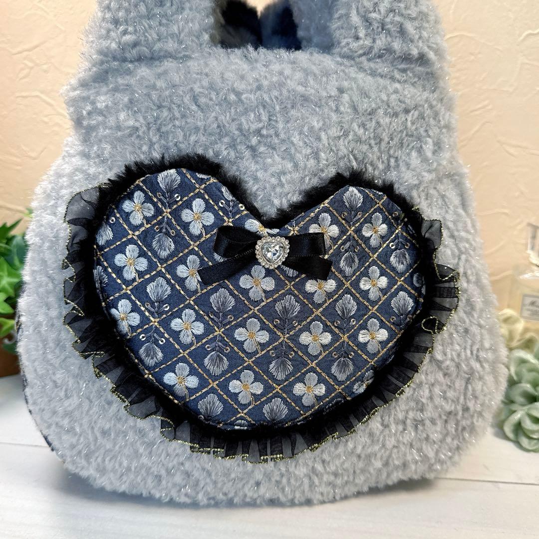 ト*助様 コヤンイサムチョン♡新作インド刺繍×豹柄ルミちゃんの変形ラウンドトート