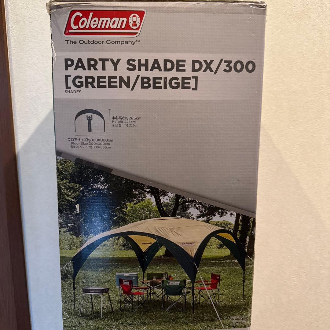 新品未使用Coleman PARTY SHADE DX/300 グリーンベージュ