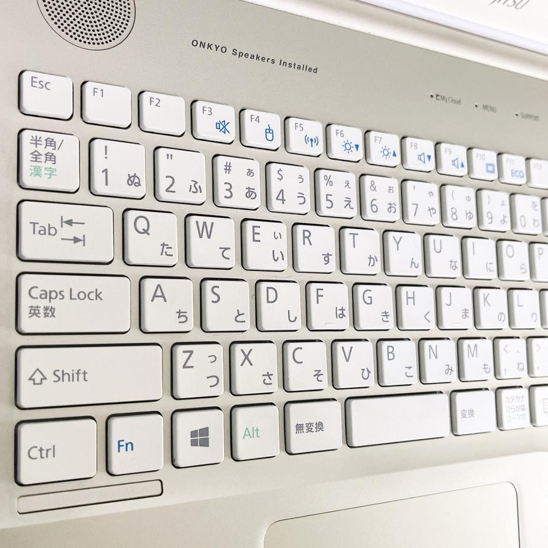 美品ゴールド✨Windows11✨爆速SSD薄型ノートパソコン✨カメラ・オフィス