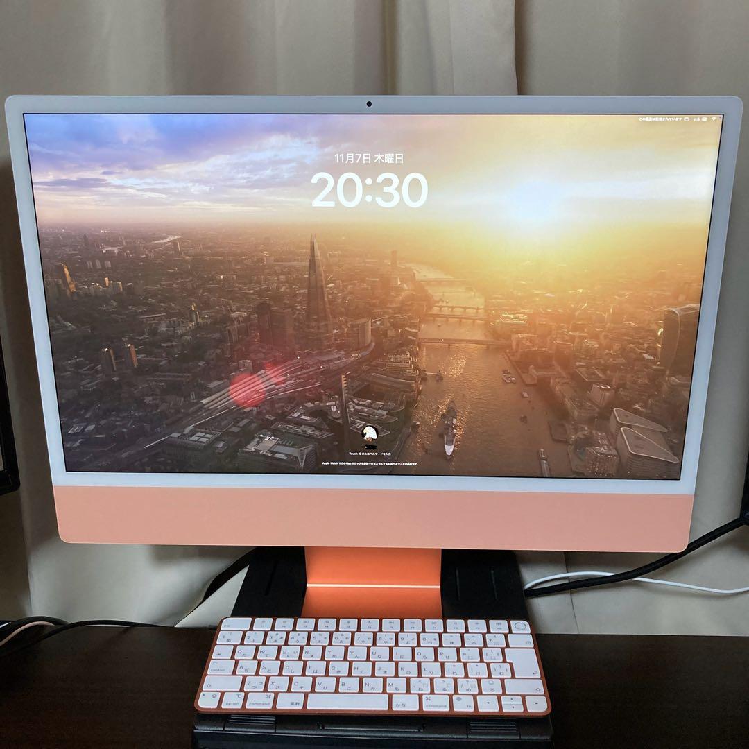 【美品】Apple iMac 24インチ　M3　24GB 256GB オレンジ