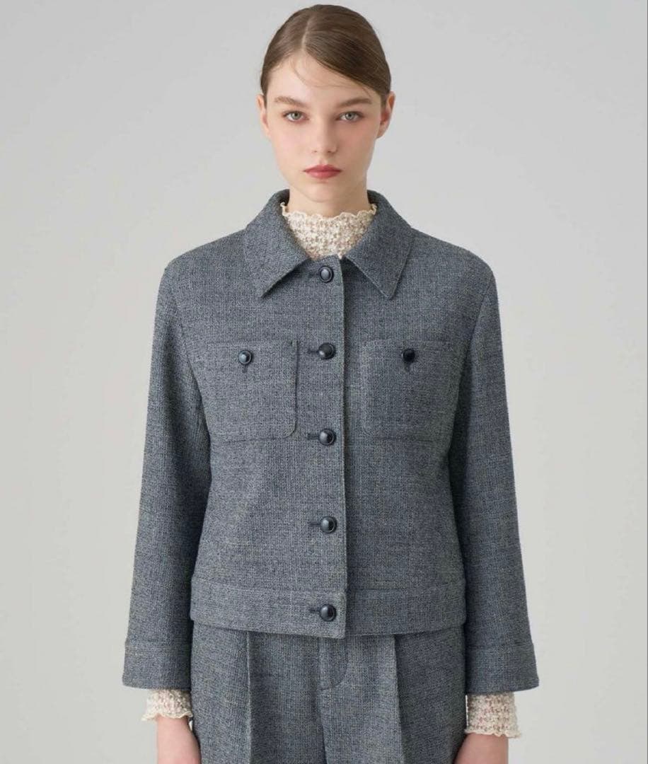 《美品》 アナイ ワッフルツイードポケット ジャケット