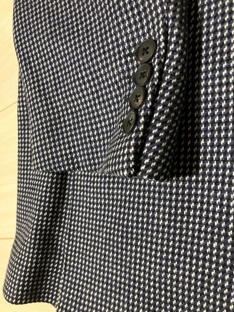 バーバリー ロンドン カシミヤ100％ テーラード ジャケット ネイビー