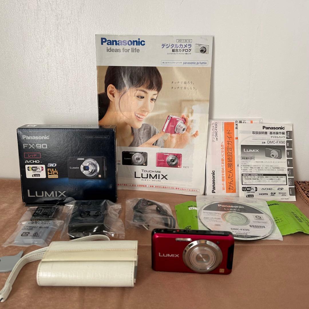 パナソニックコンパクトデジタルカメラ　DMC-FX90 レッド