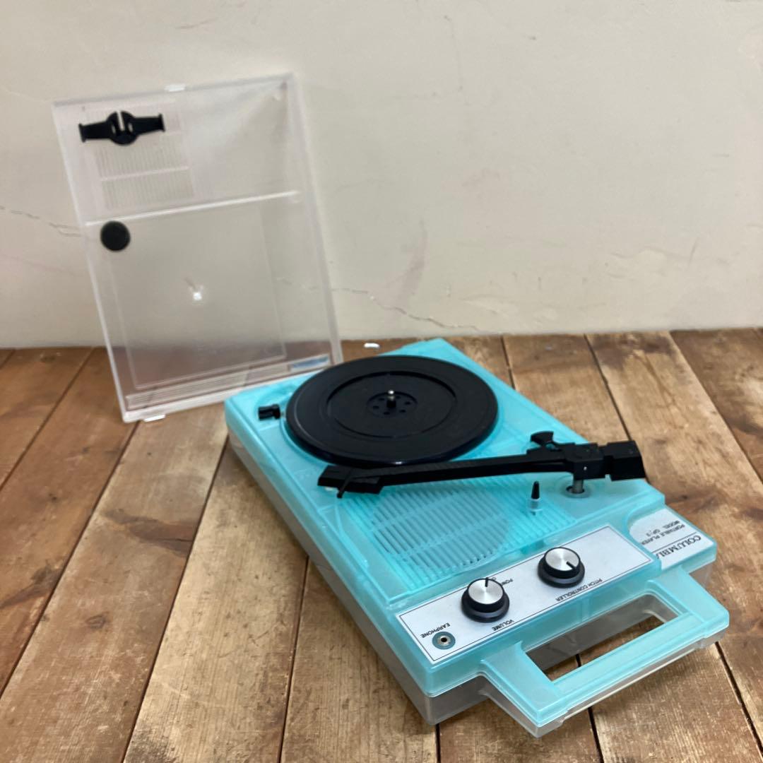 D-1 昭和レトロ 日本コロムビア ポータブルプレーヤー GP-3B レコード