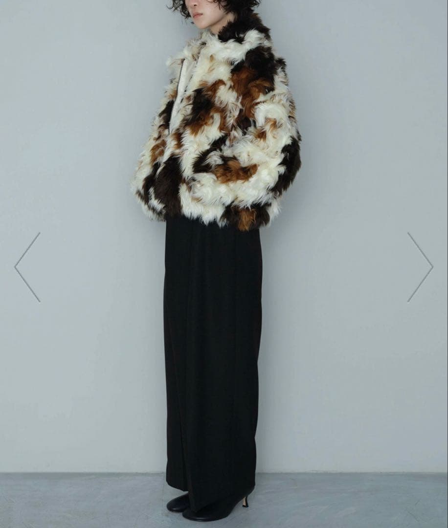 美品 アニマルフェイクファー ブルゾン greenlabel relaxing