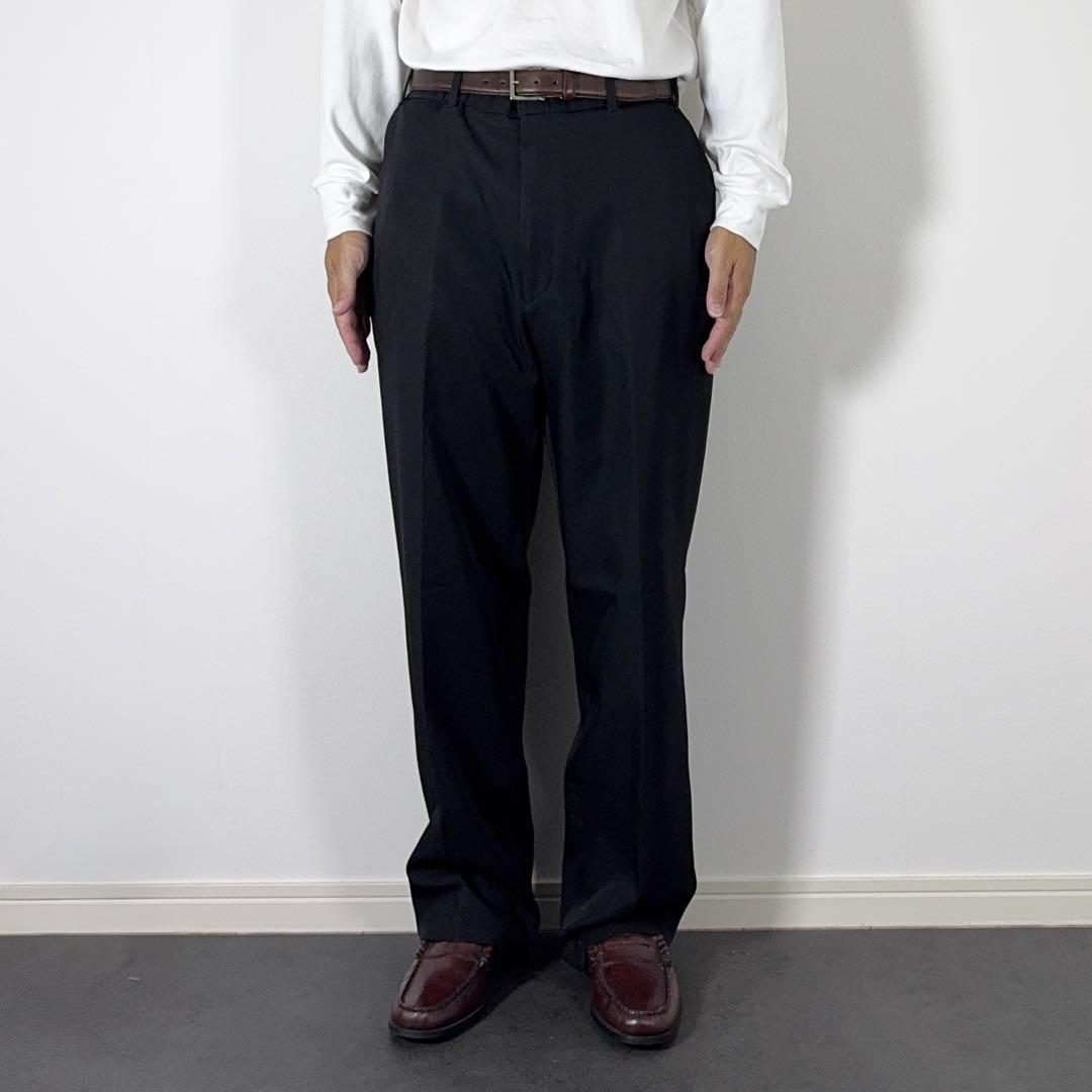 90s USA製Levi's アクションスラックス ブラック黒W38L30 古着