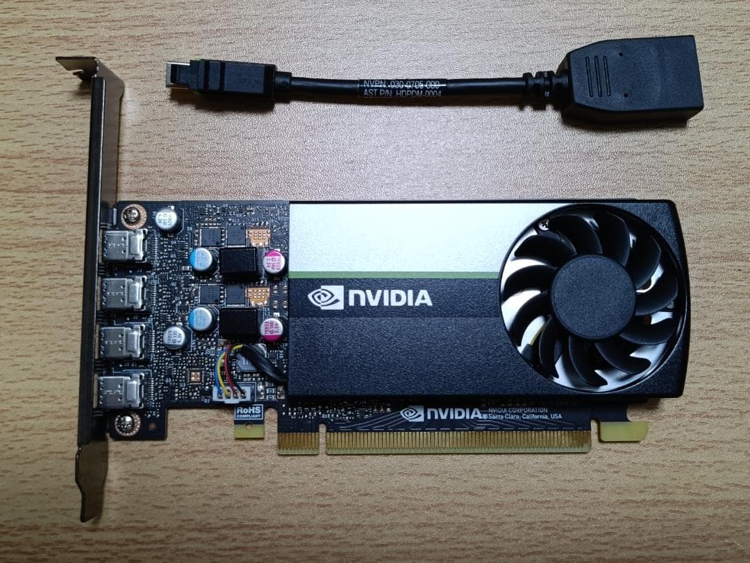 NVIDIA Quadro T600 （DP変換ケーブル付）
