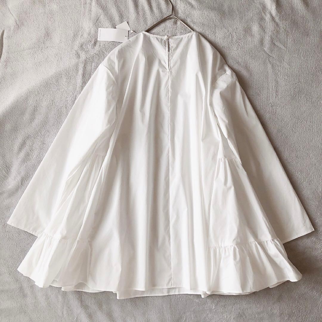 【新品タグ付き】2025 Sono ソーノ チュニックブラウス ホワイトAライン