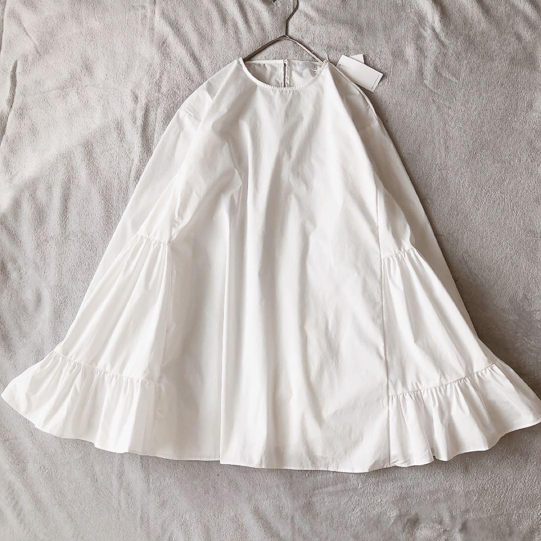 【新品タグ付き】2025 Sono ソーノ チュニックブラウス ホワイトAライン