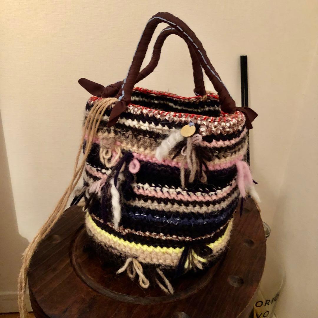 bud.バッグ　美品　ハンドニットバッグ