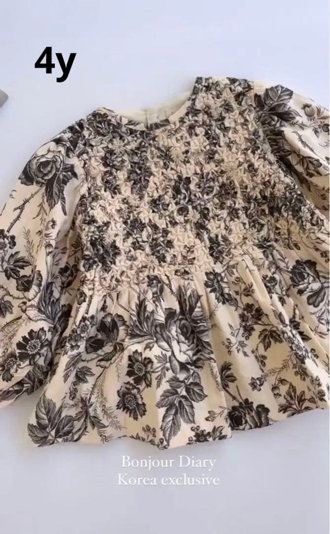 Bonjour diary 4y 韓国限定　ブラウス　wall paper