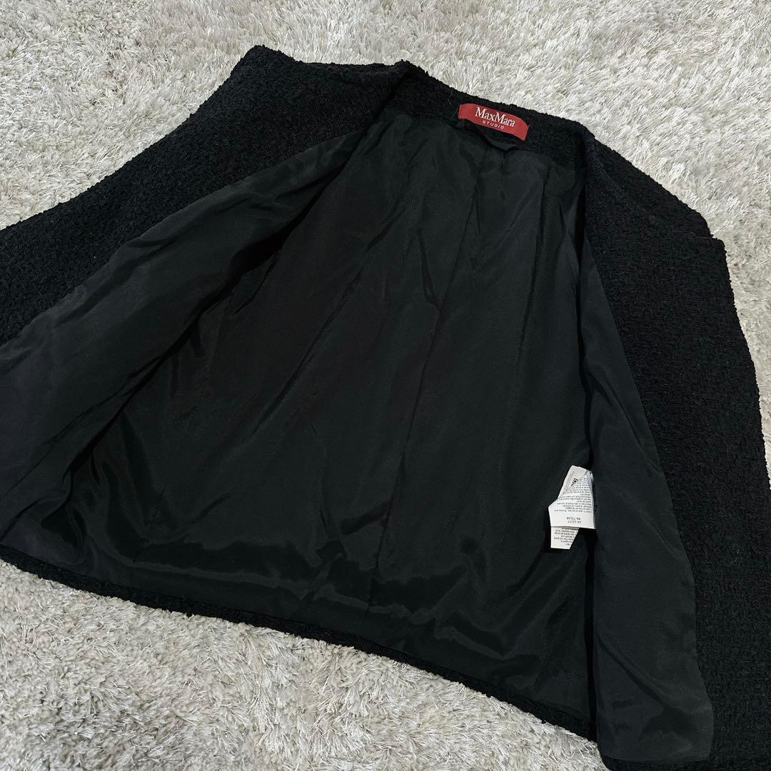 MAXMARA STUDIO マックスマーラ ブラック　ツイード　ジャケット