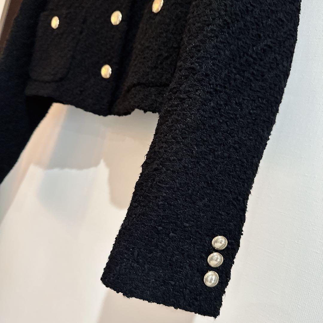 MAXMARA STUDIO マックスマーラ ブラック　ツイード　ジャケット