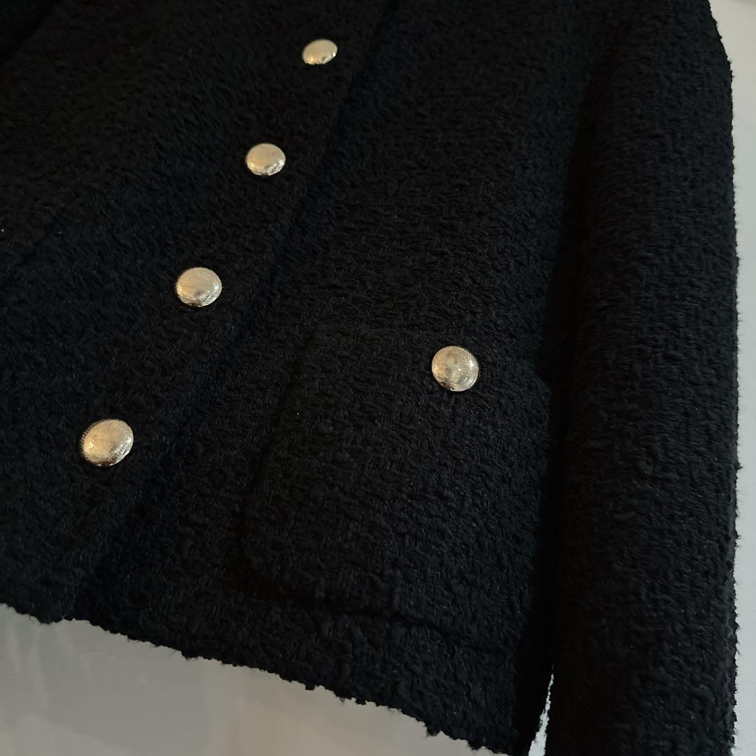 MAXMARA STUDIO マックスマーラ ブラック　ツイード　ジャケット