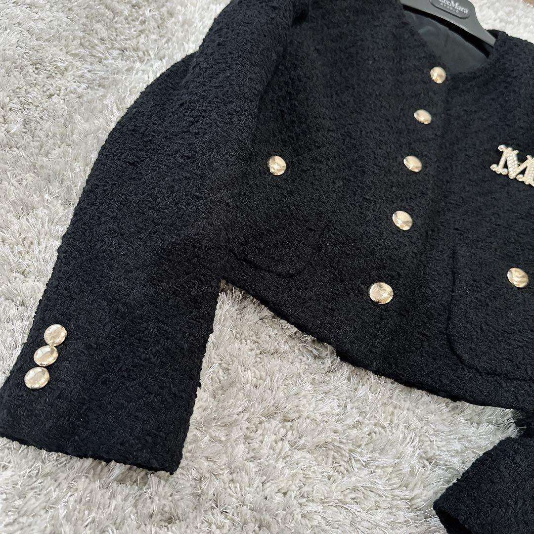 MAXMARA STUDIO マックスマーラ ブラック　ツイード　ジャケット