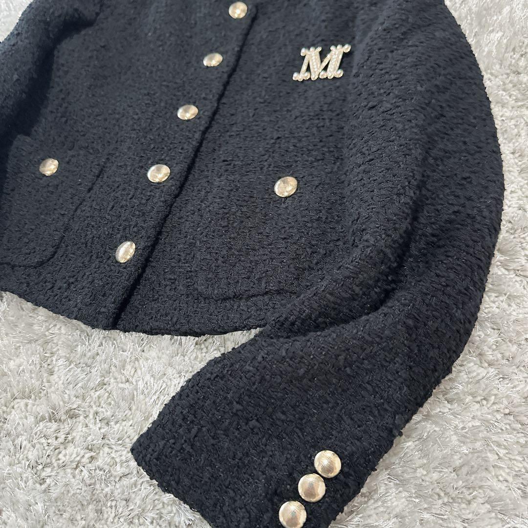 MAXMARA STUDIO マックスマーラ ブラック　ツイード　ジャケット