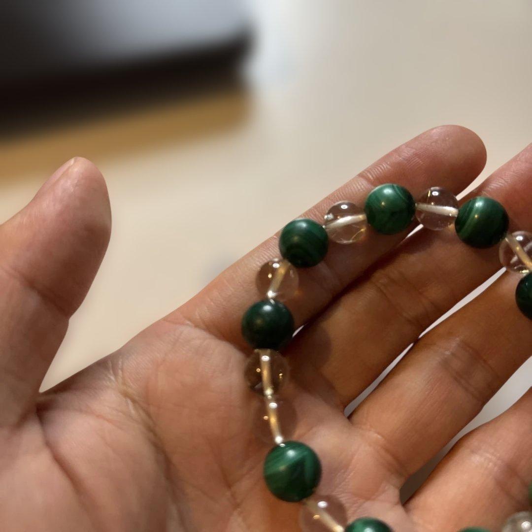 マラカイトと水晶たん！綺麗！すっごいズンとくる！